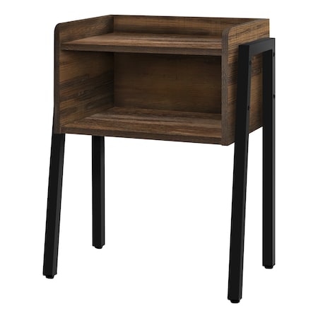 Monarch Specialties Accent Table - 23"H / Brown Reclaimed-Look / Black Metal I 3583